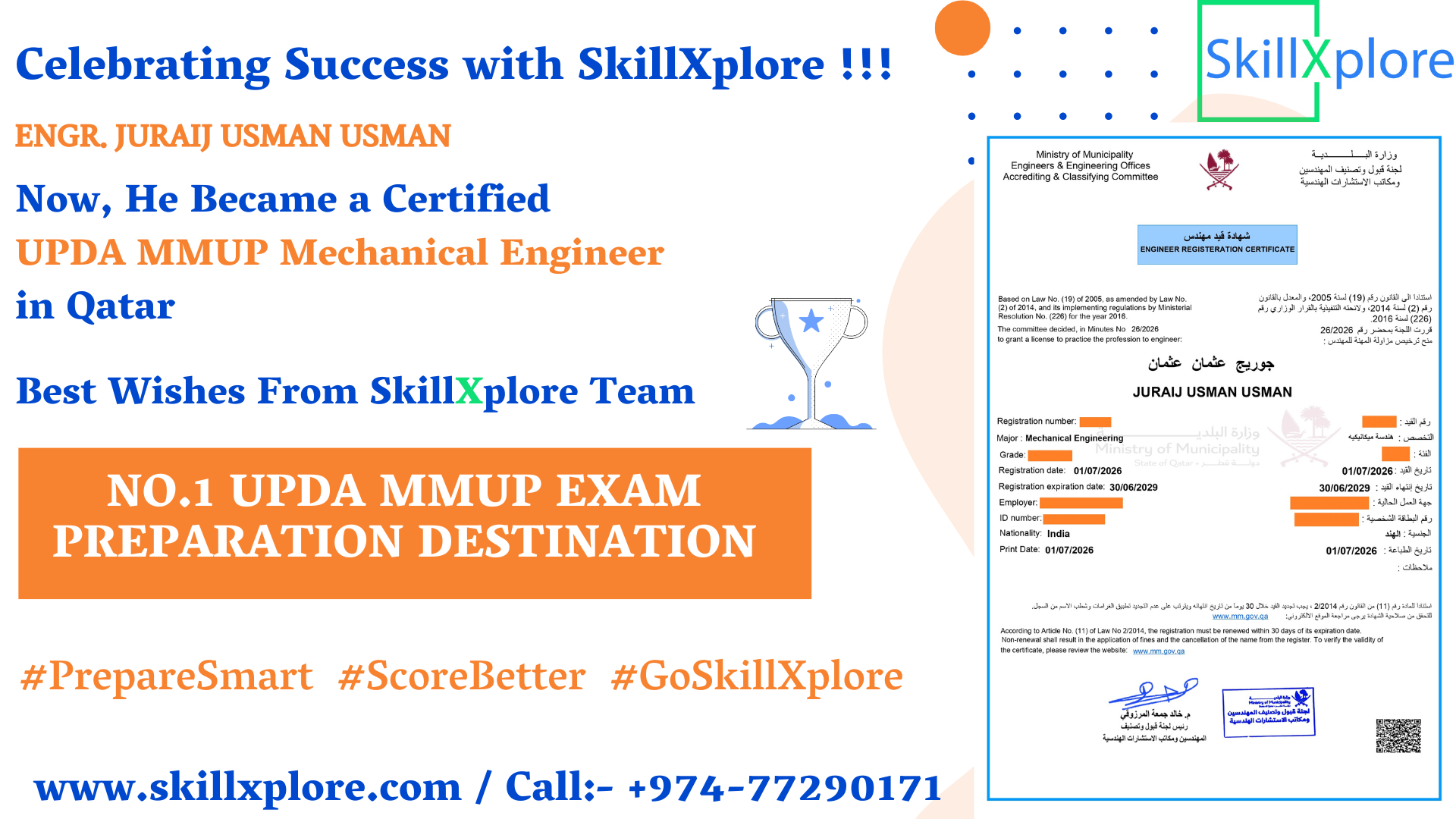 Online Training UPDA MMUP Exam Qatar